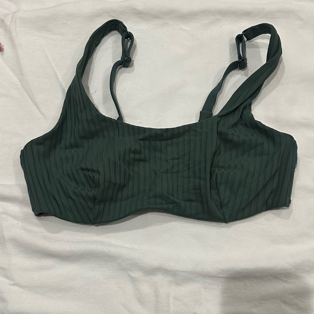 Athleta Forest Green Ribbed Bralette